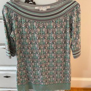 Max Studio Green and Gray blouse size medium